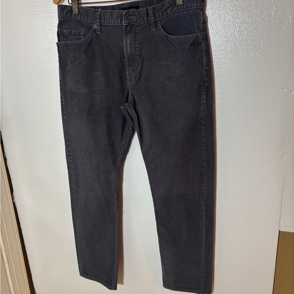 Banana Republic Men's Dark Gray Corduroy Pants - Slim Fit Size 34x30